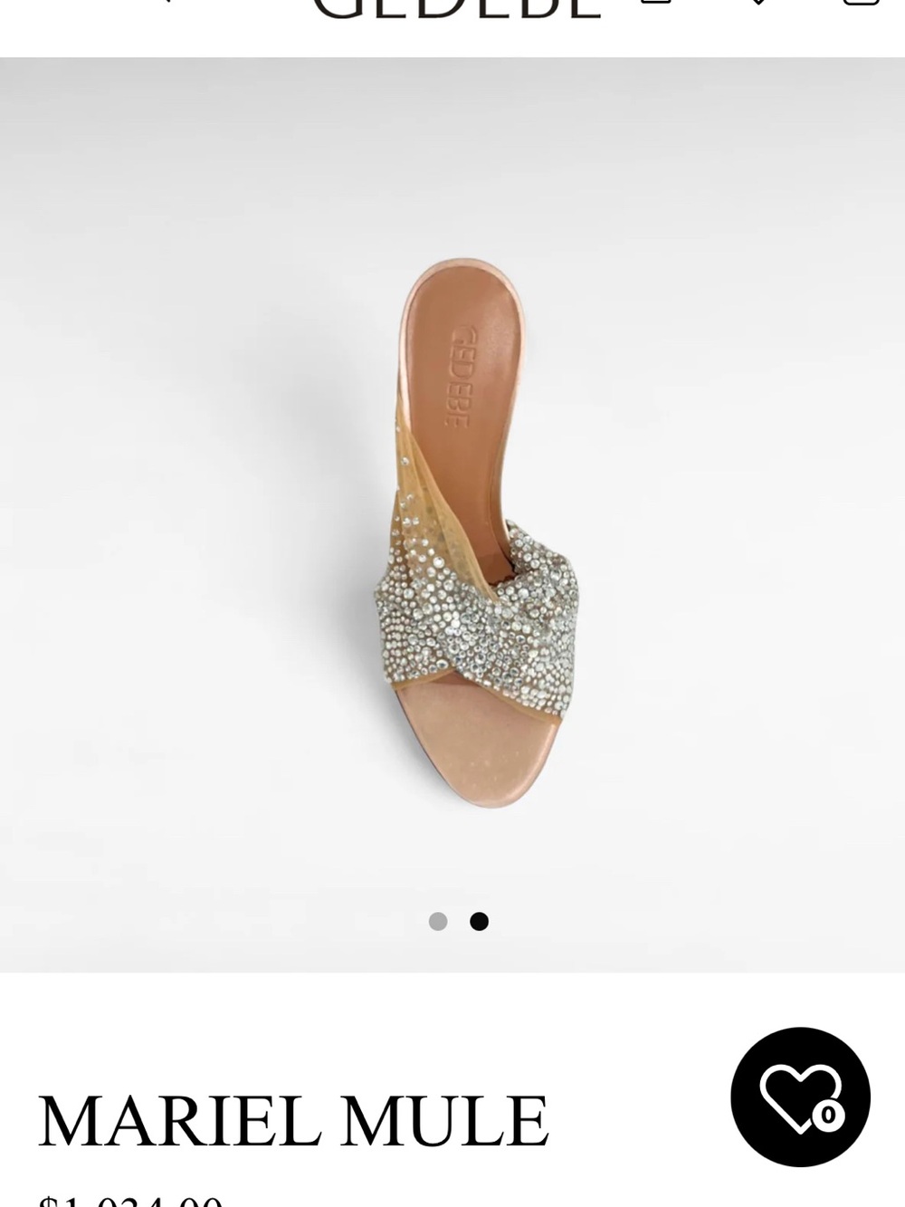 Mariel Crystal-Embellished Nude Mule